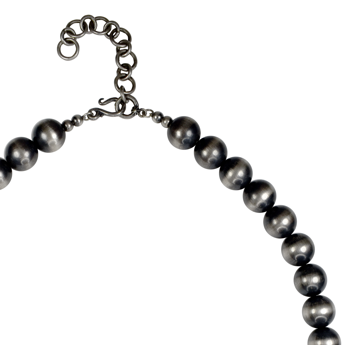 Navajo Pearl Necklace with Patina Finish - 14mm