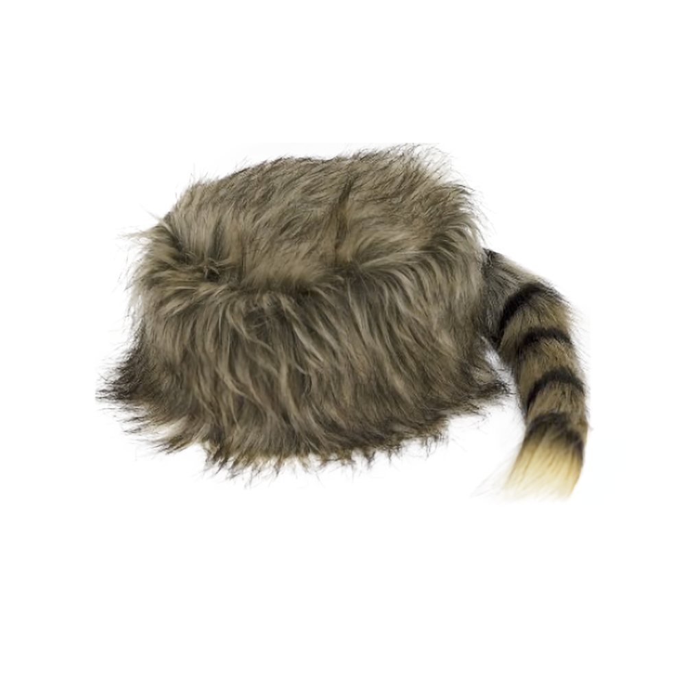 Synthetic Raccoon Tail Hat