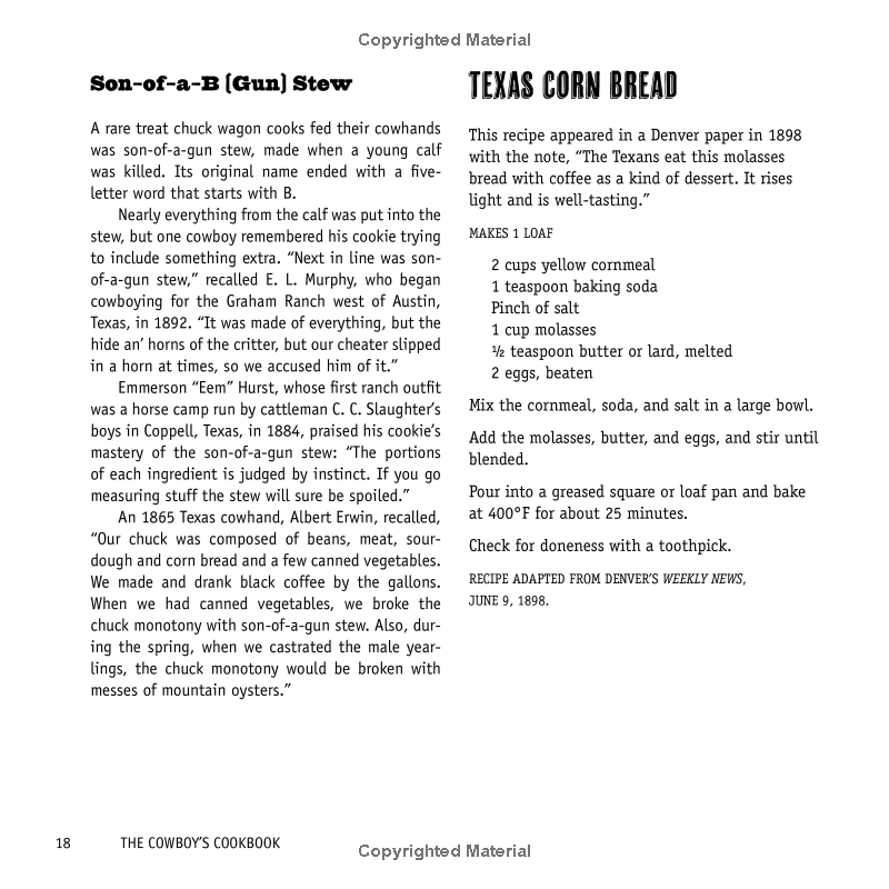 The Cowboy's Cookbook by Sherry Monahan