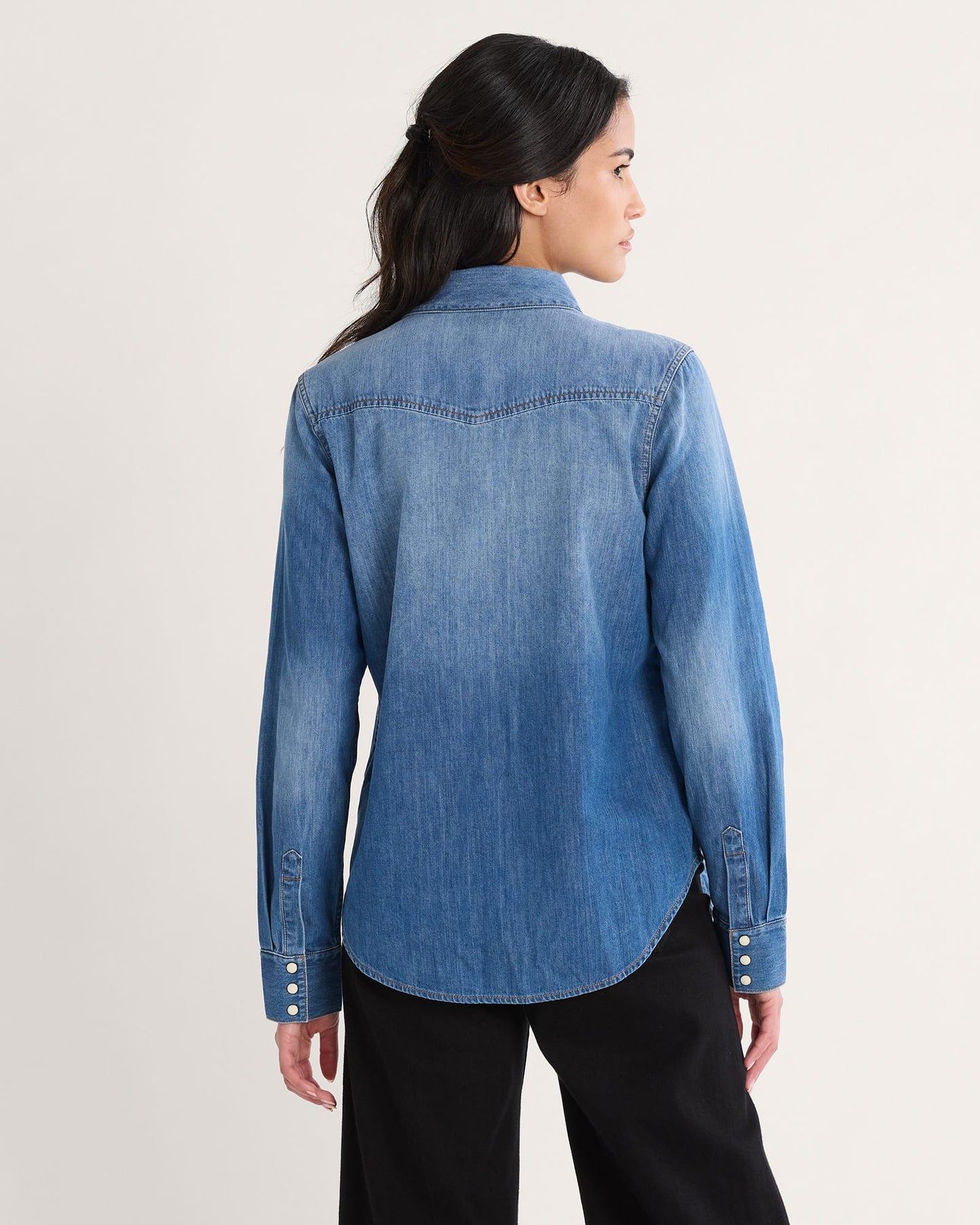 Pendleton Women's Chambray Gambler Shirt - Medium Blue