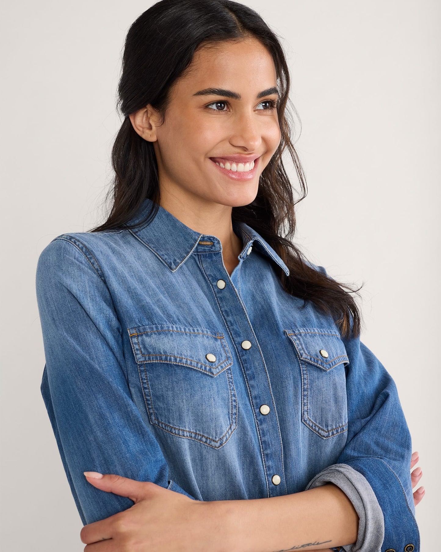 Pendleton Women's Chambray Gambler Shirt - Medium Blue