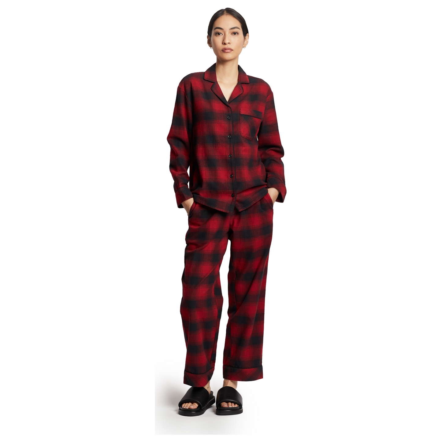 Pendleton Women's Pajama Set - Red/Black Ombre