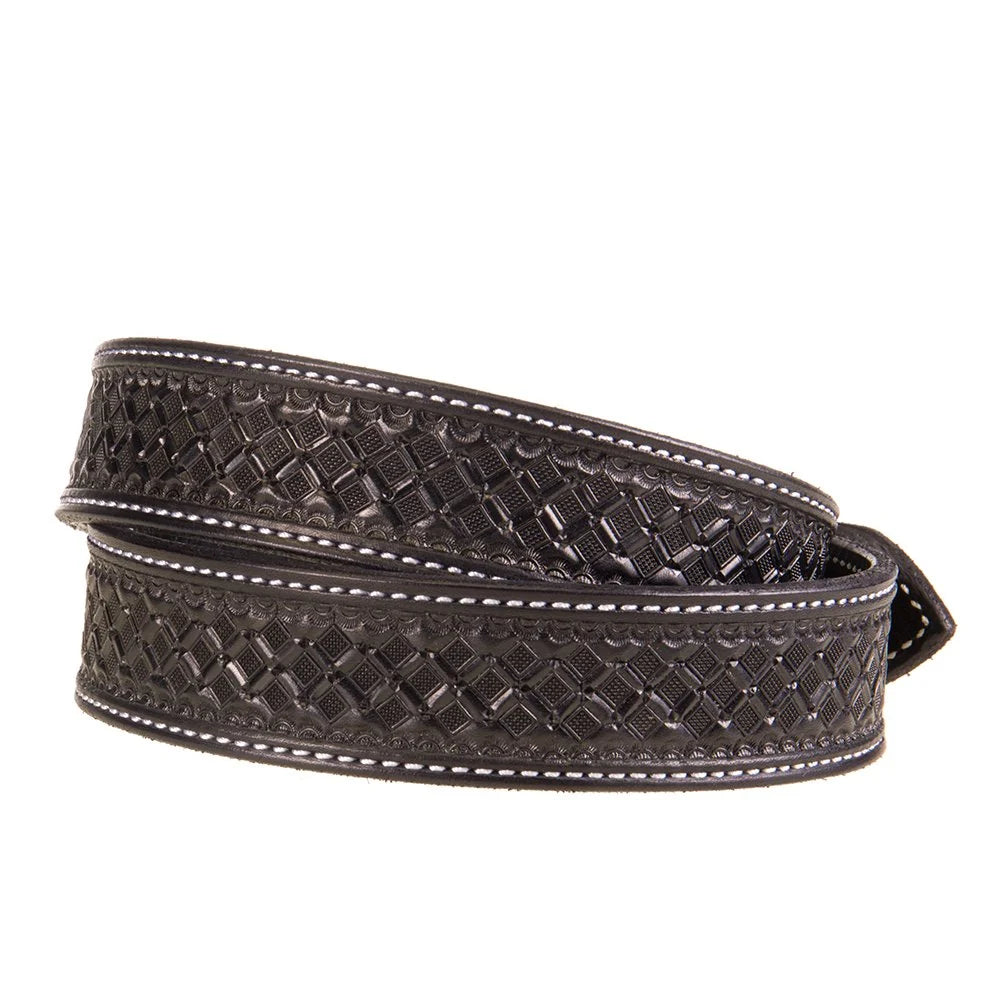 Texas Saddlery Waffle Stamped Leather Belt