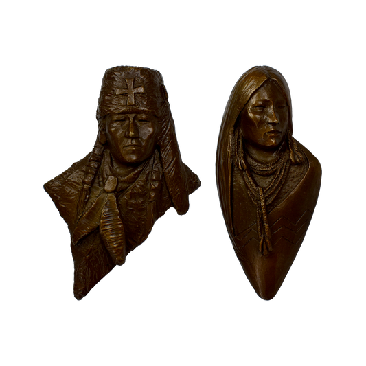 2008 Prix de West Collectors' Bolos: Ute Warrior and Ute Maiden by Oreland C. Joe Sr.
