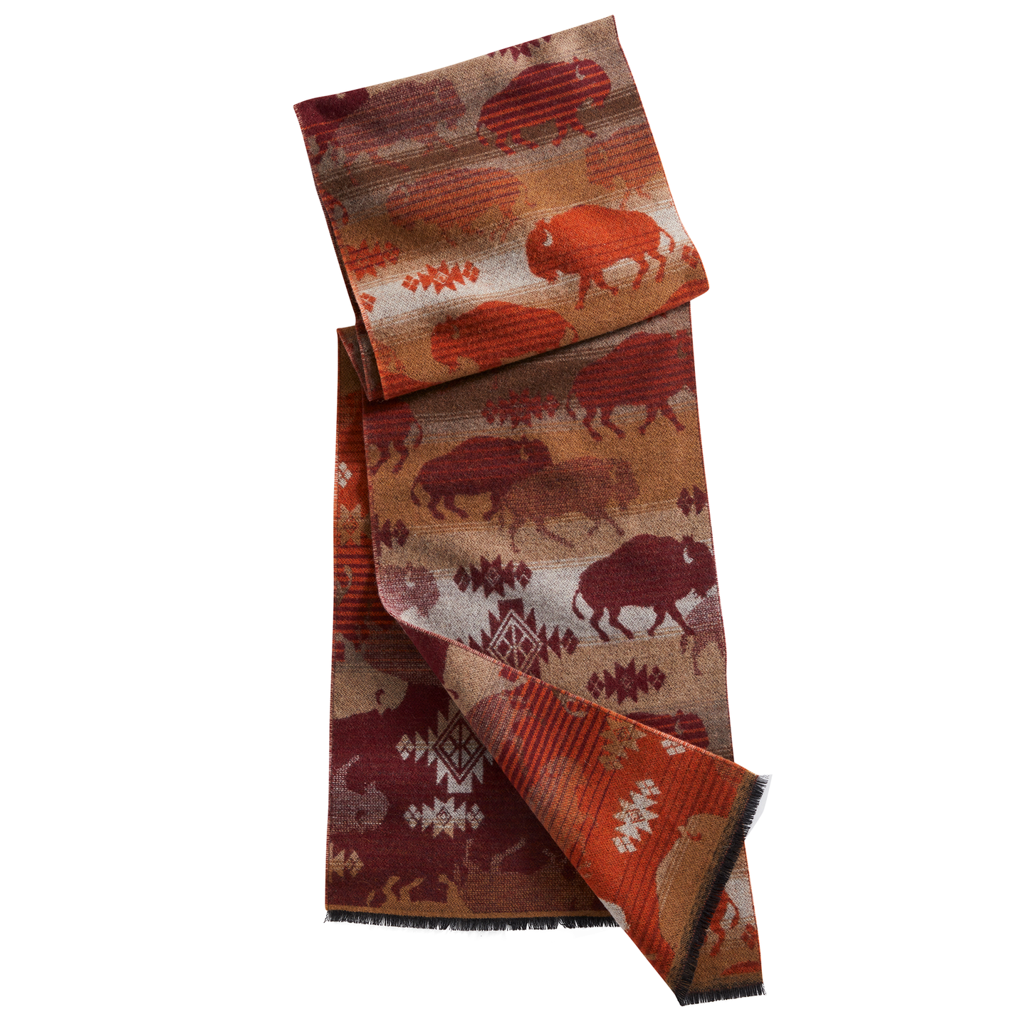 Pendleton Wool Jacquard Scarf - Prairie Rush Hour Copper