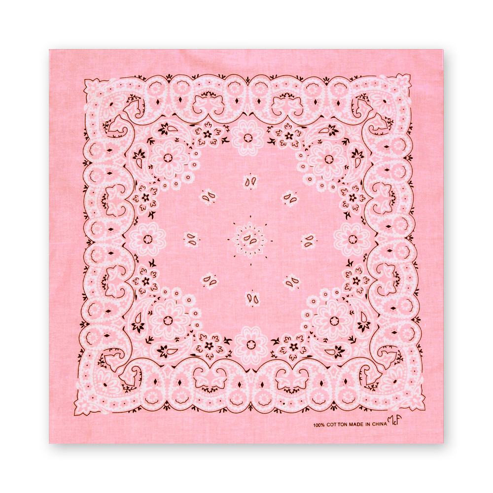 100% Cotton Light Pink Bandana