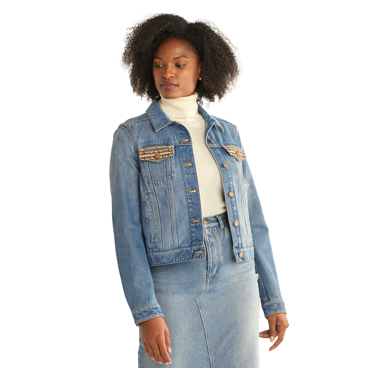 Pendleton Women s Denim Wool Jean Jacket Harding Star Grey