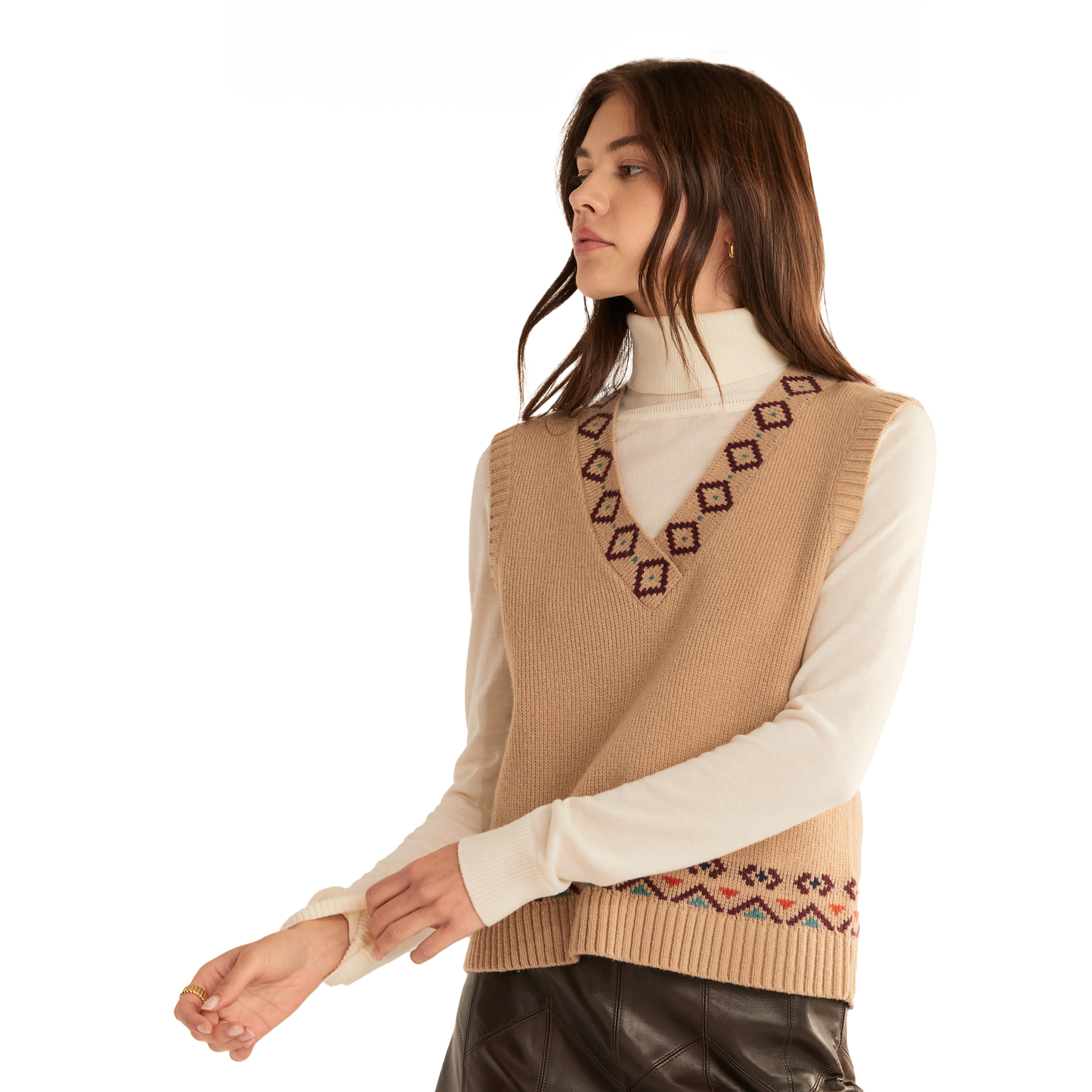 Pendleton Women's Harlow Sweater Vest - Desert Sand