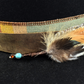 Hallett Peak Fletch Feather Holder Type 1 - Kingman Turquoise and Amber