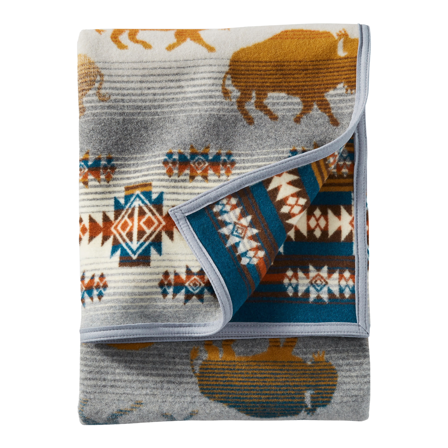 Pendleton Prairie Rush Hour Throw - Grey Buffalo