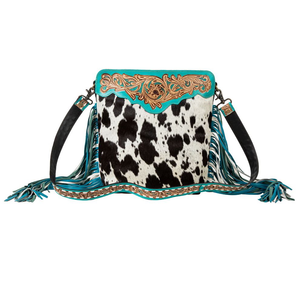 Pony Trail Fringed Hand-Tooled Bag