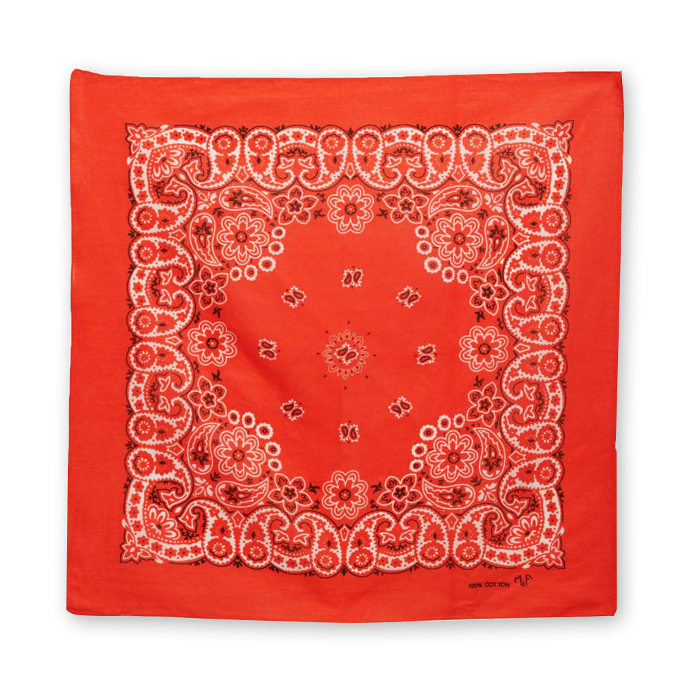 100% Cotton Orange Bandana