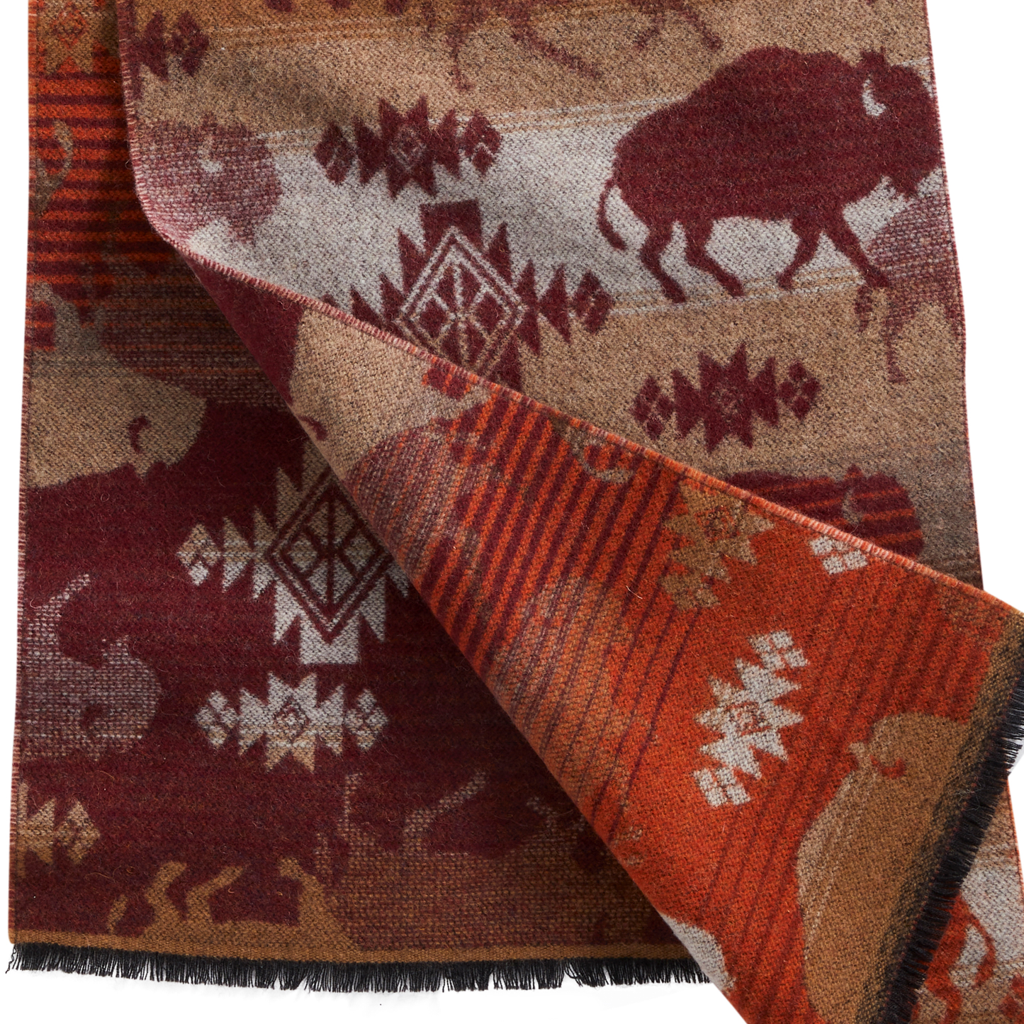 Pendleton Wool Jacquard Scarf - Prairie Rush Hour Copper