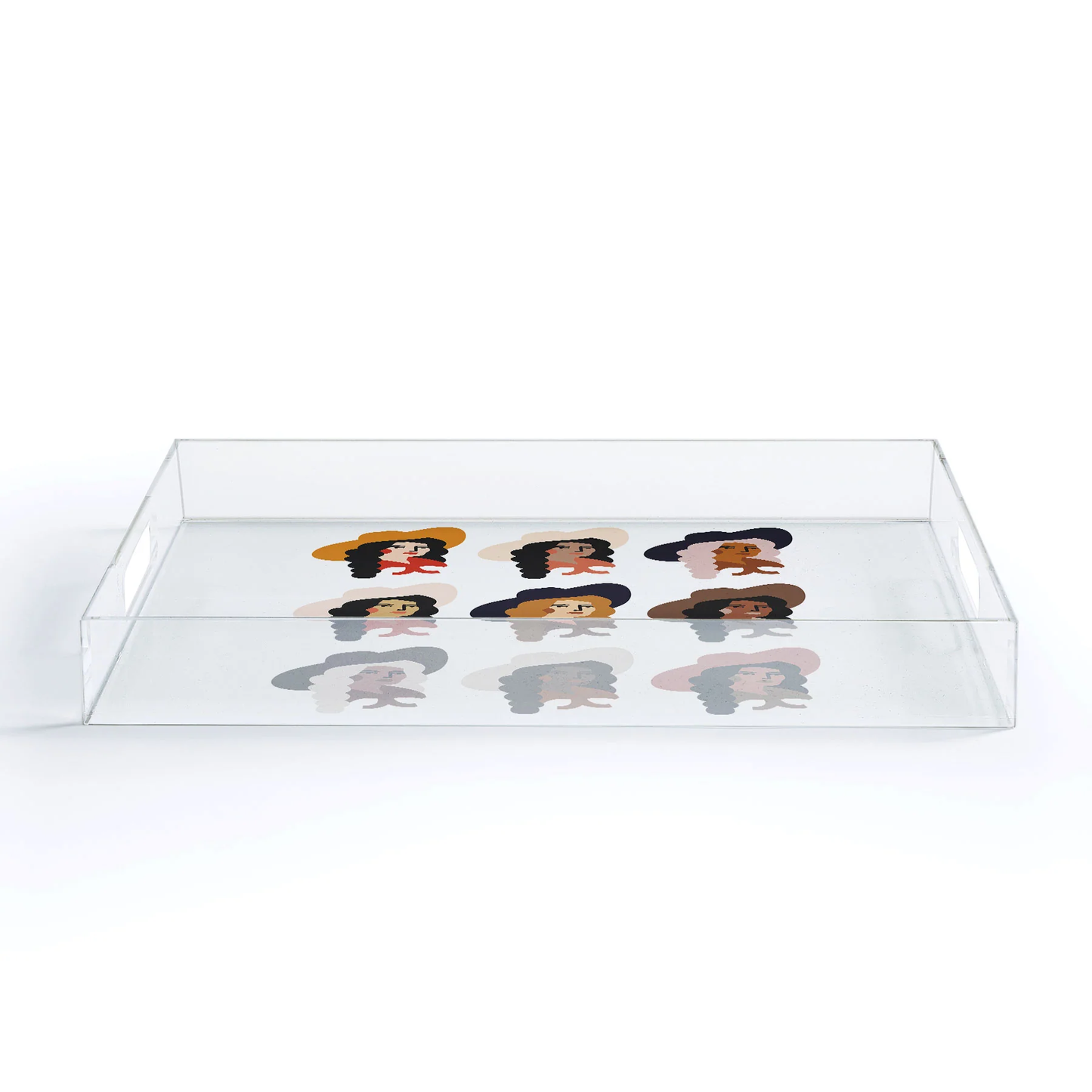 Multi-Culture Cowgirls Acrylic Tray