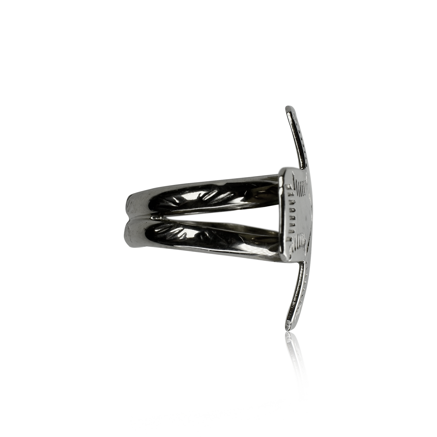 German Silver Stamped Cross Ring by Don and Doneeta Nowlin