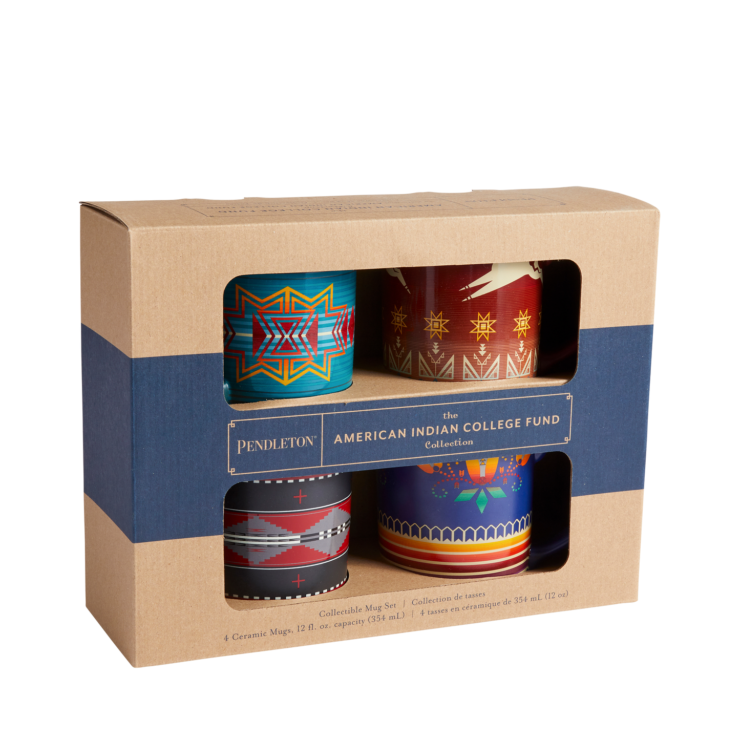 Pendleton American Indian College Fund Mugs, Set of 4