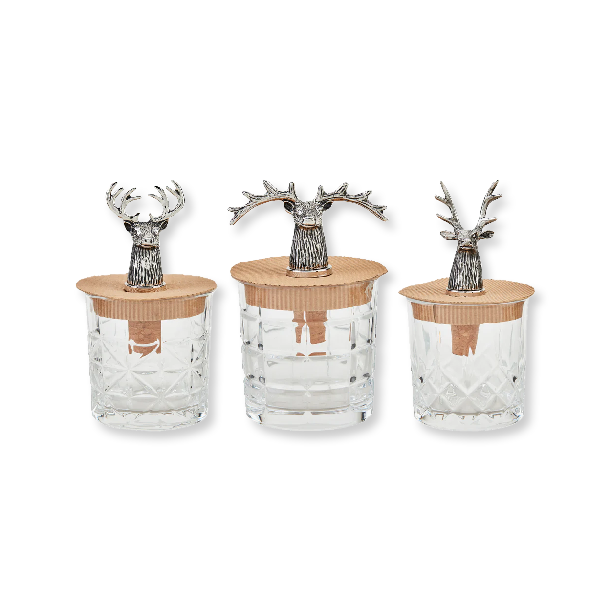 Antler Glass & Bottle Stopper Set