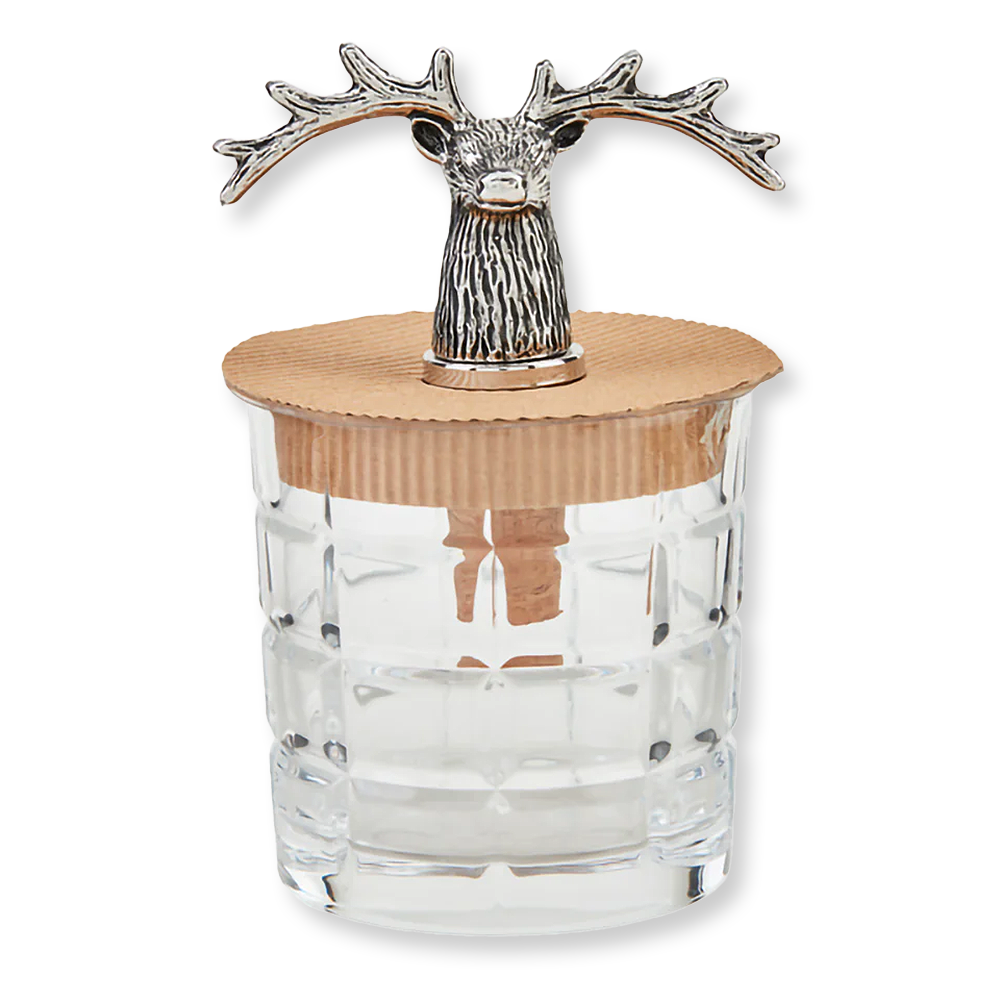 Antler Glass & Bottle Stopper Set