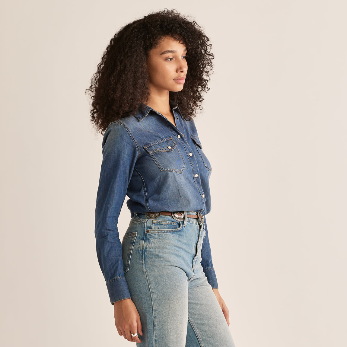 Pendleton Women's Chambray Gambler Shirt - Medium Blue