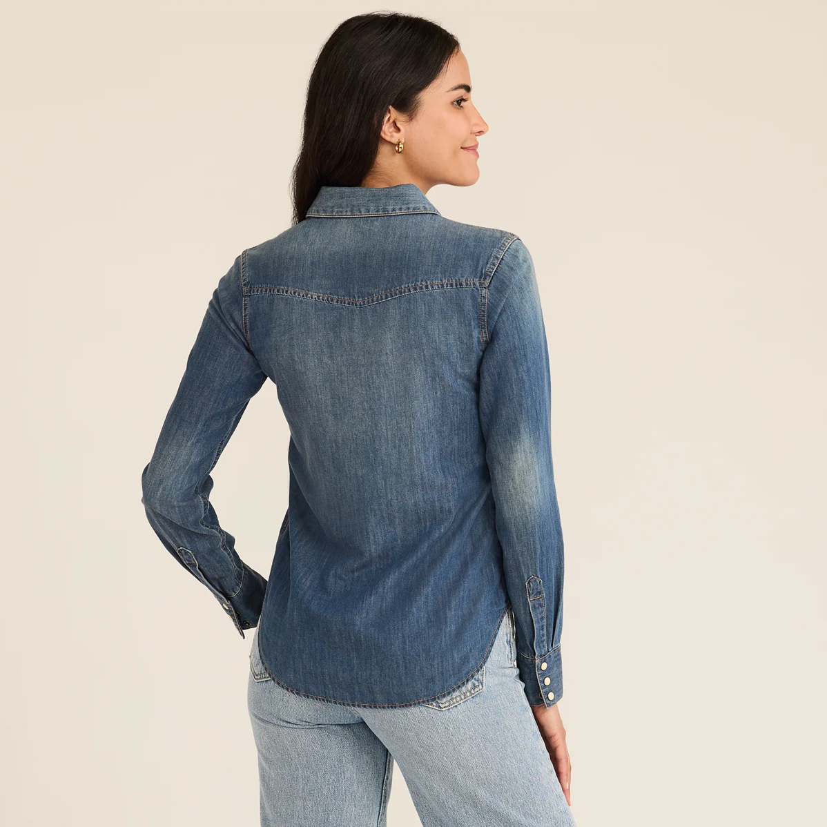 Pendleton Women's Chambray Gambler Shirt - Medium Blue