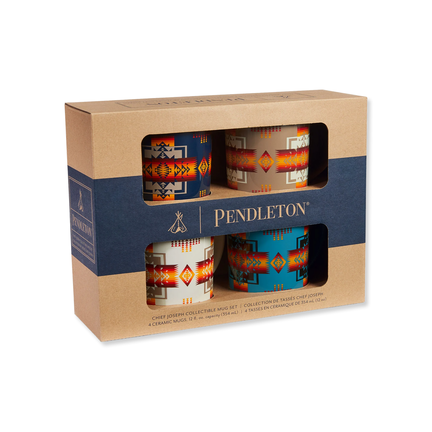Pendleton Chief Joseph Mugs, Set of 4