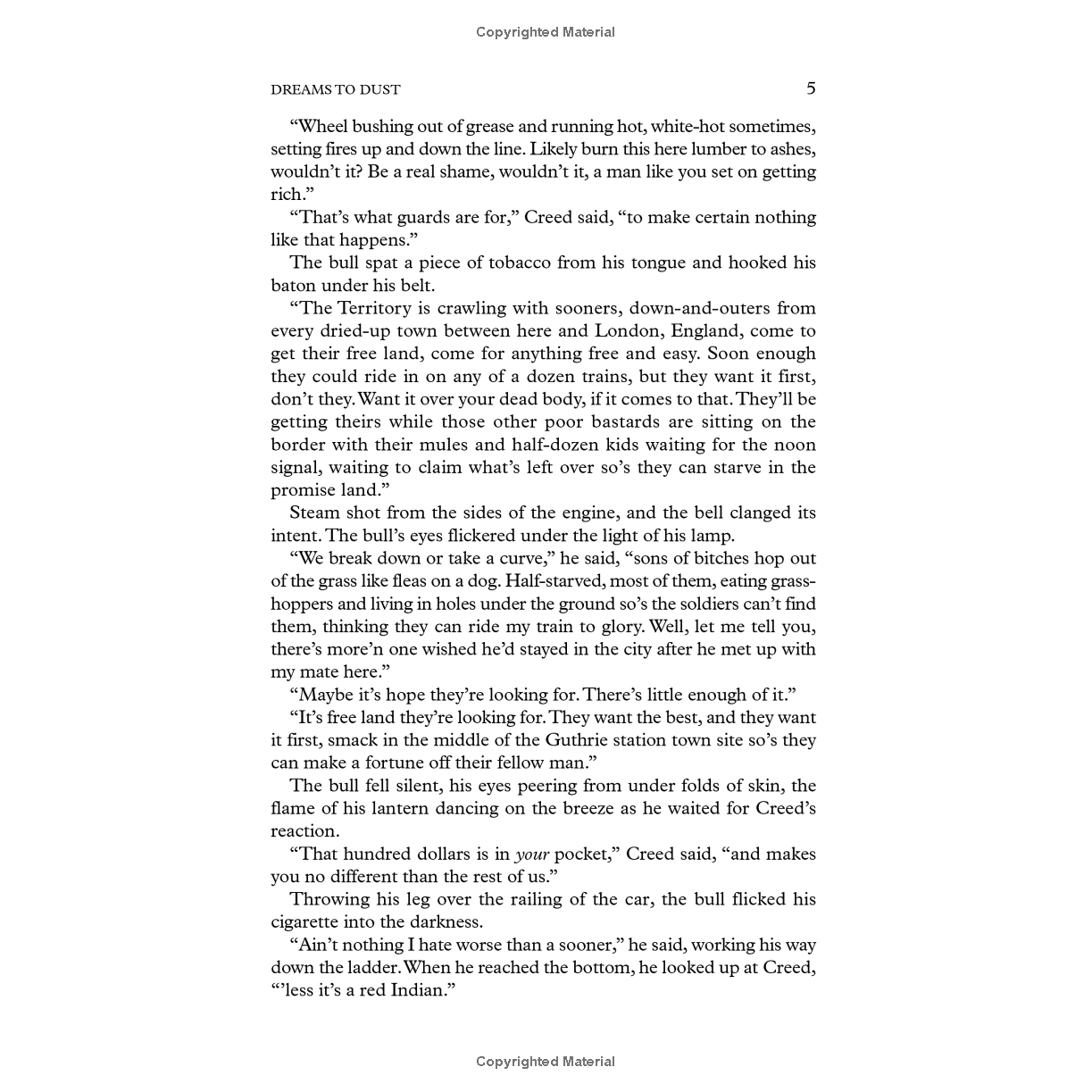 Dreams to Dust: A Tale of the Oklahoma Land Rush by Sheldon Russell