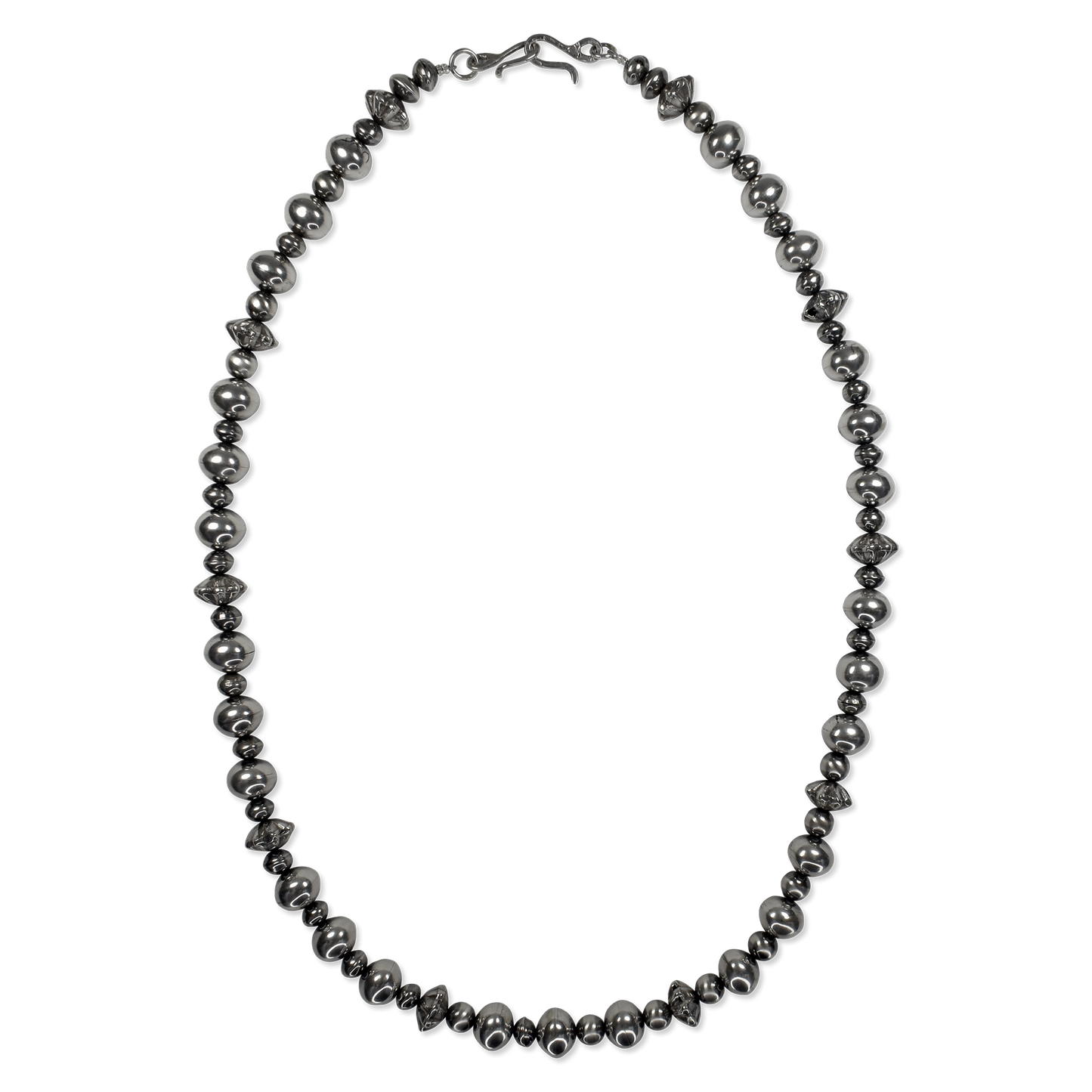 Handmade Sterling Silver Bench Bead Necklace by Travis Teller