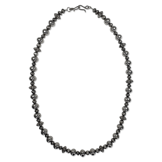 Handmade Sterling Silver Bench Bead Necklace by Travis Teller