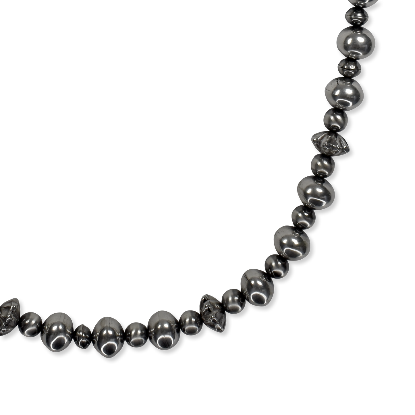Handmade Sterling Silver Bench Bead Necklace by Travis Teller