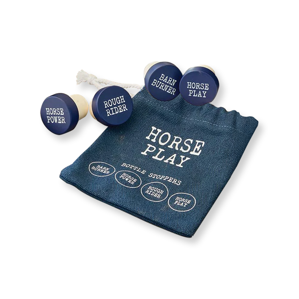 Horse Play Bottle Stoppers, Set of 4