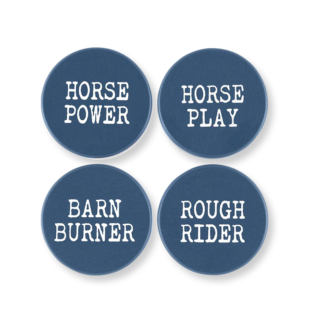 Horse Play Bottle Stoppers, Set of 4