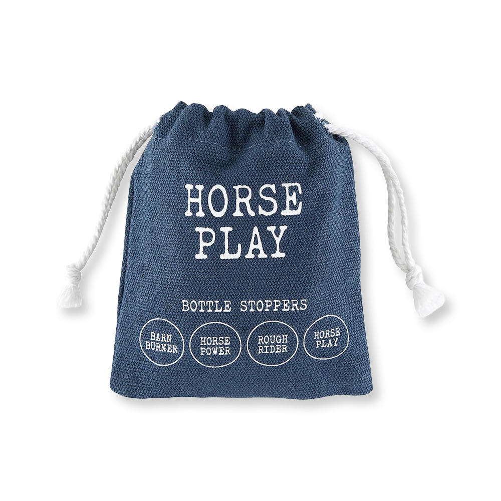 Horse Play Bottle Stoppers, Set of 4