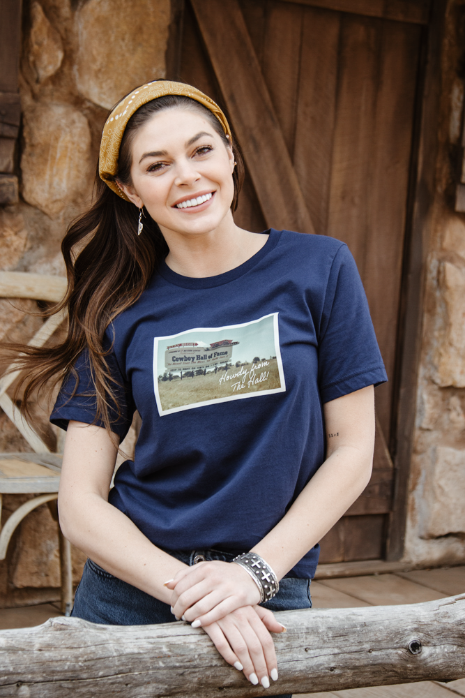 Vintage Cowboy Hall of Fame Billboard Postcard Tee