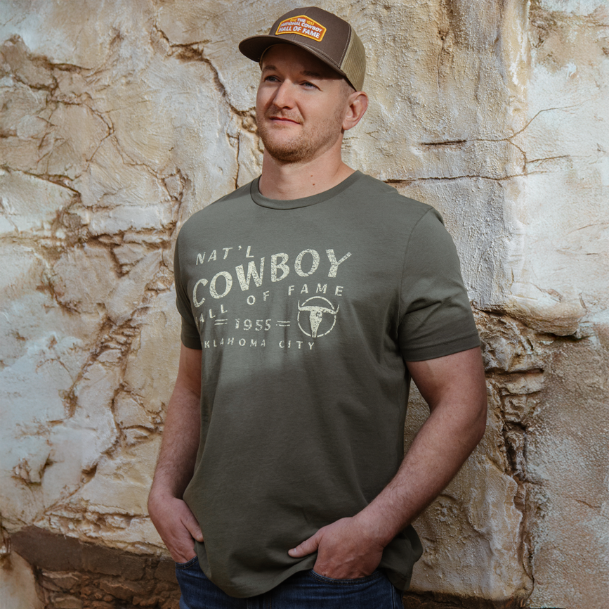 Military Green Cowboy Hall of Fame T-Shirt