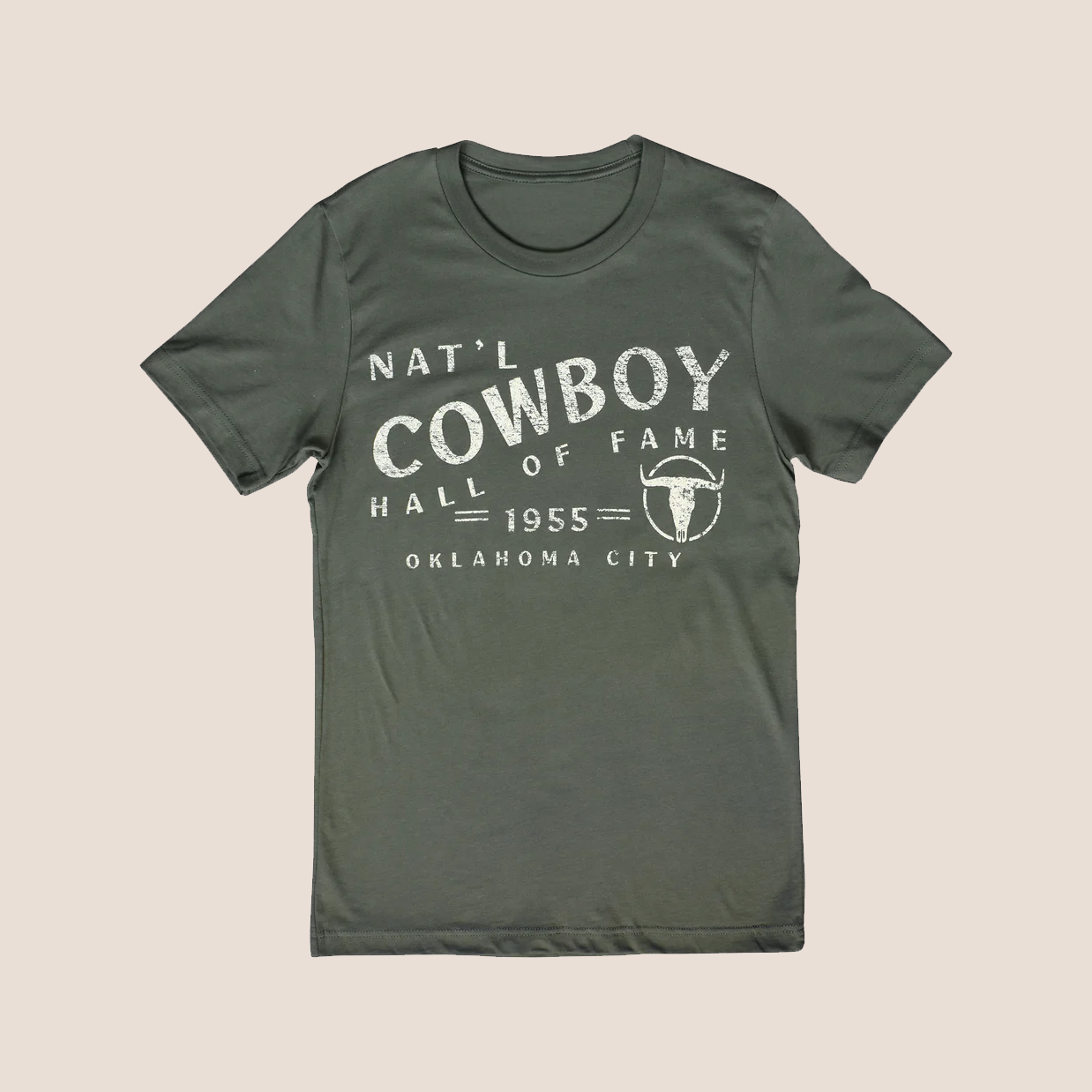 Military Green Cowboy Hall of Fame T-Shirt