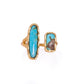 Christina Greene Deco Twin Stone Ring - Turquoise