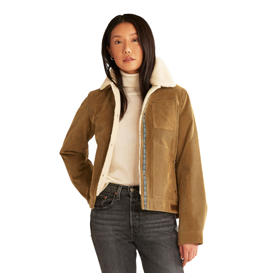 Pendleton Women's Wind River Corduroy Trucker Jacket - Saddle