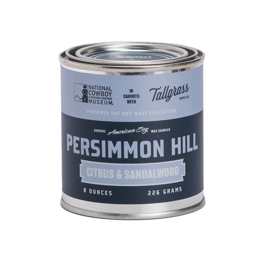 Tallgrass x NCWHM Out West Collection: Persimmon Hill - Citrus & Sandalwood Soy Wax Candle