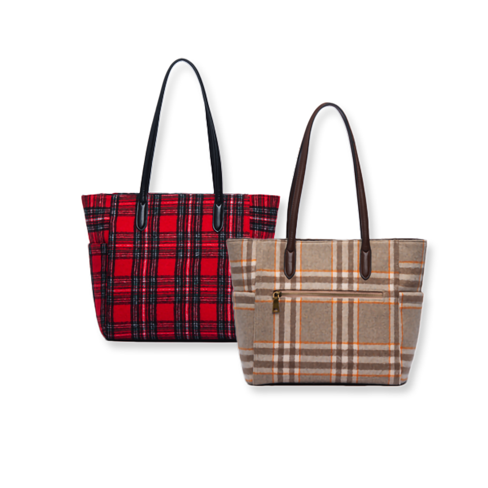 Plaid Tote Bag