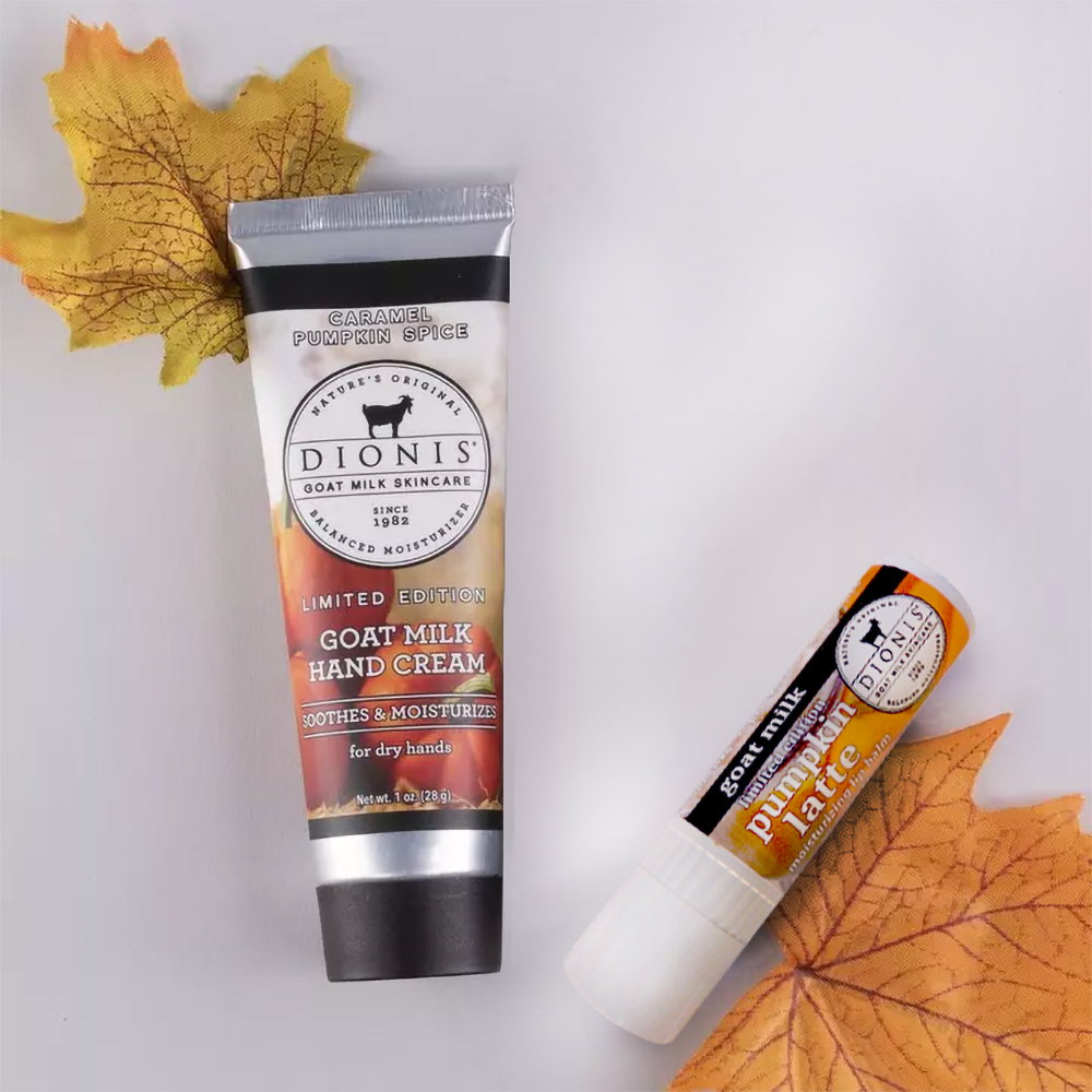 Pumpkin Latte Goat Milk Lip Balm & Hand Cream Gift Set