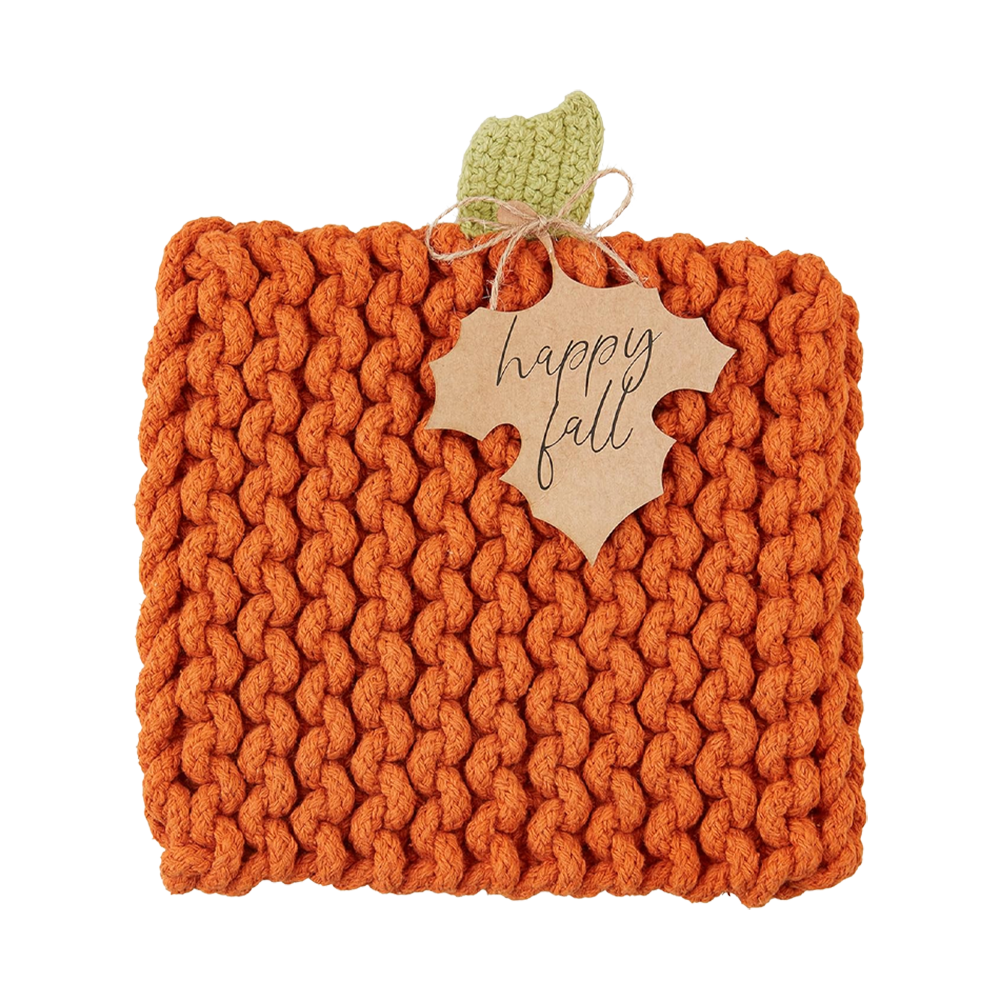 Pumpkin Knit Trivet