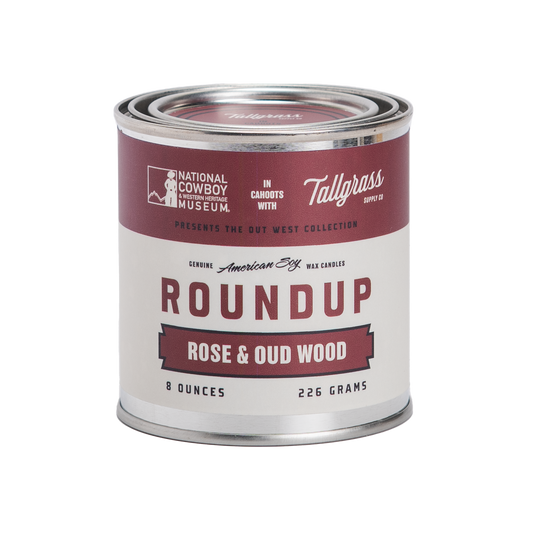 Tallgrass x NCWHM Out West Collection: Roundup - Rose & Oud Soy Wax Candle