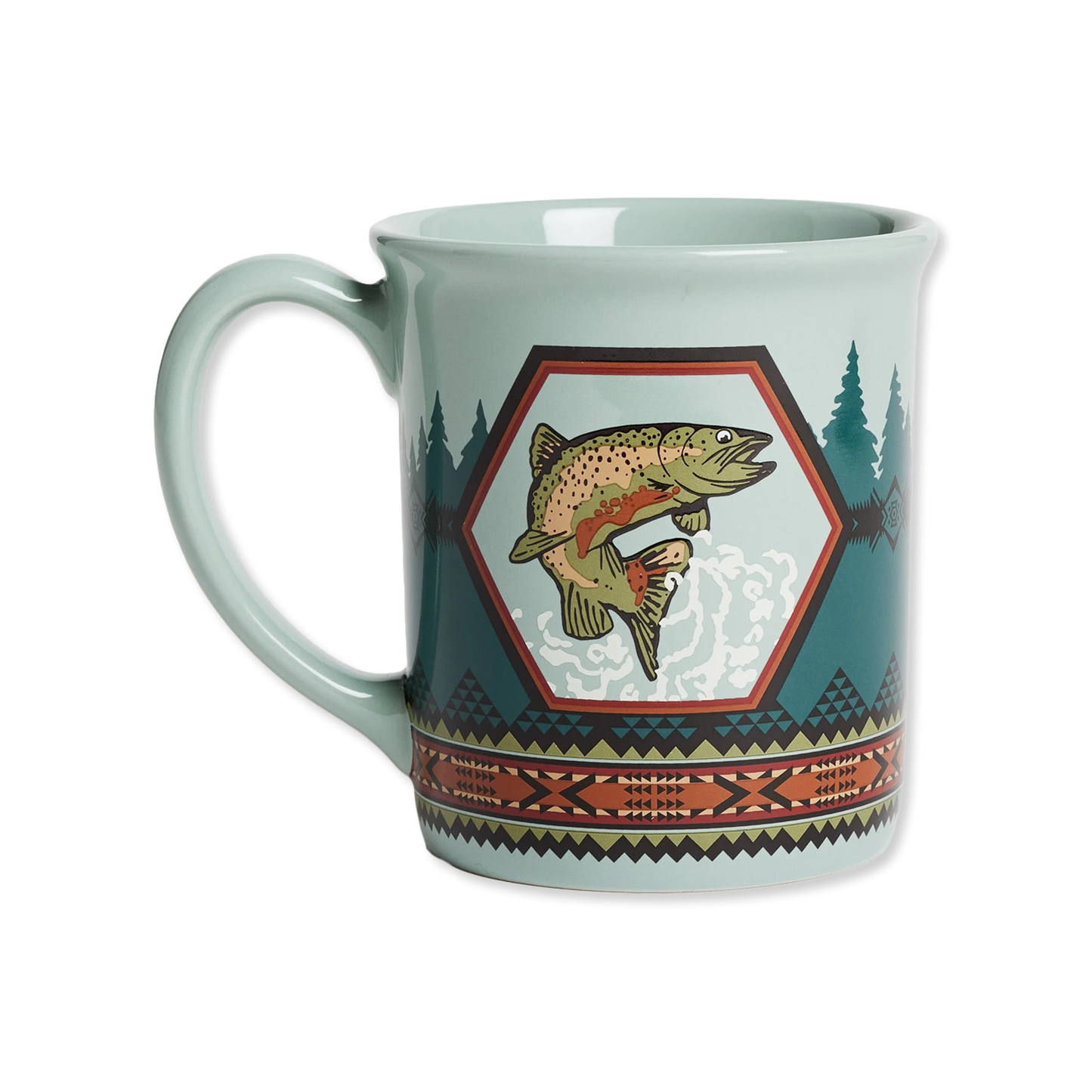 Pendleton Salmon Falls Coffee Mug - Blue/Green Multi