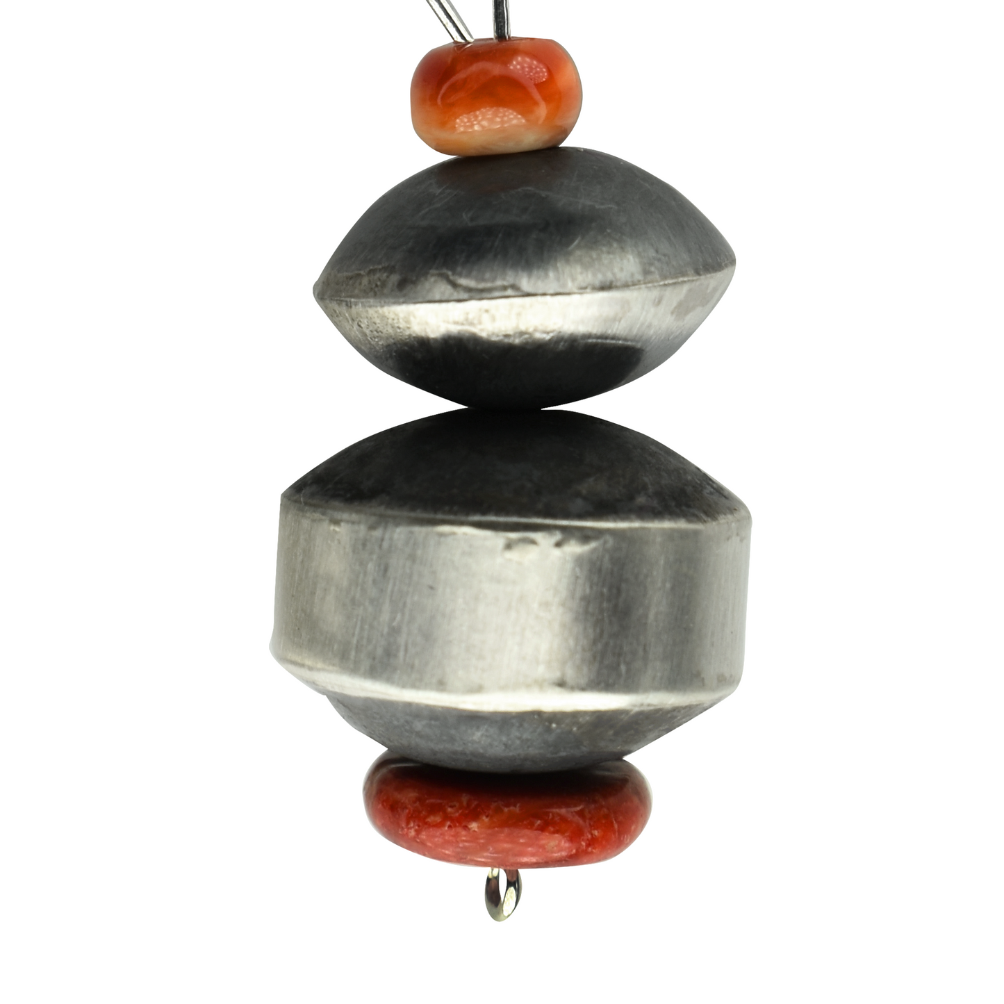 Spiny Oyster & Pillow Bead Earrings by Sophia Becenti - Apple