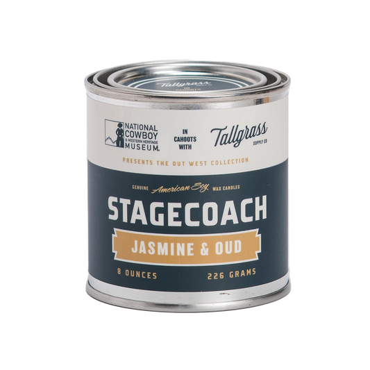 Tallgrass x NCWHM Out West Collection: Stagecoach - Jasmine & Oud Soy Wax Candle