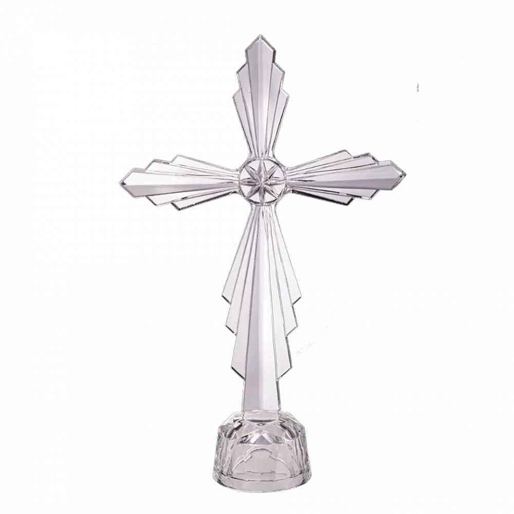 Standing Glory Acrylic Cross Figurine