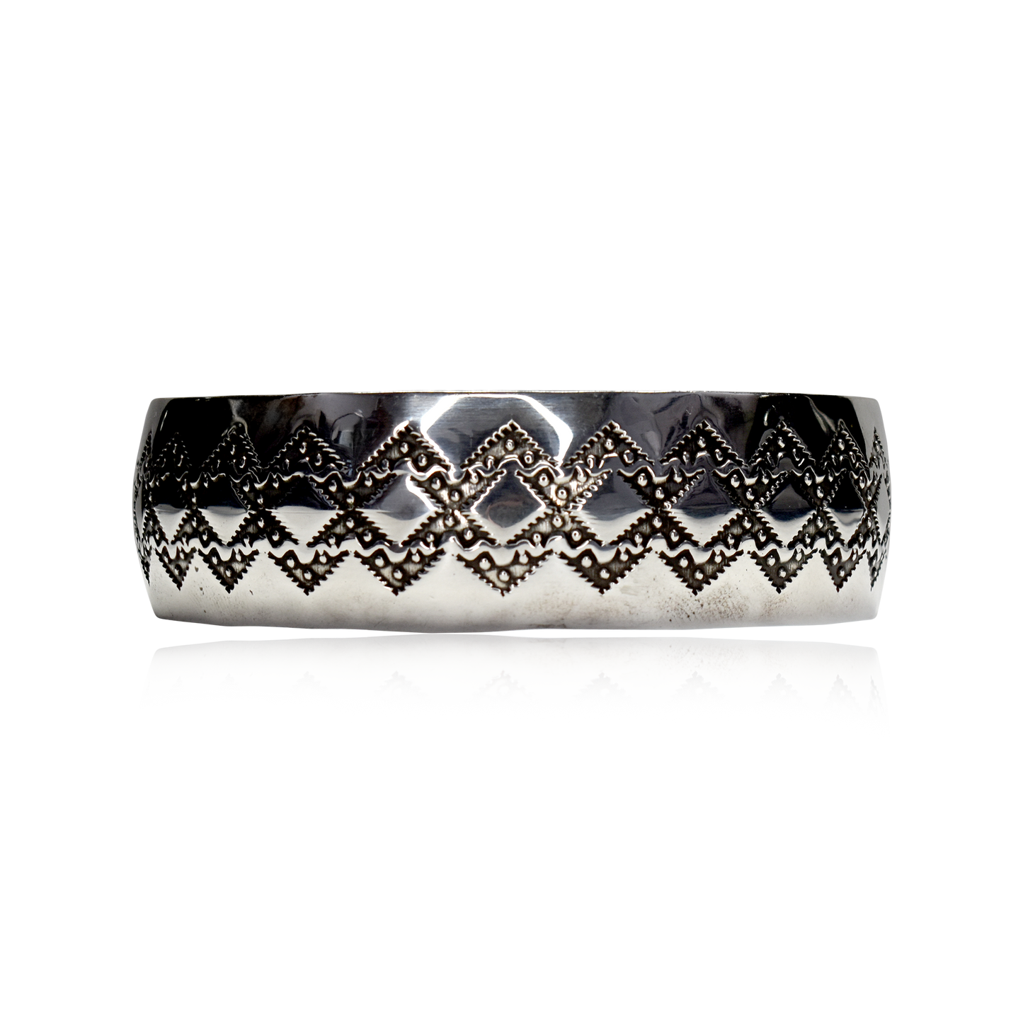 Sterling Silver Stairstep Bangle by Douglas Etsitty