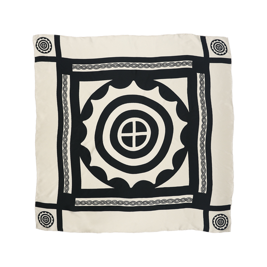 Mahota Sun Symbol Silk Scarf