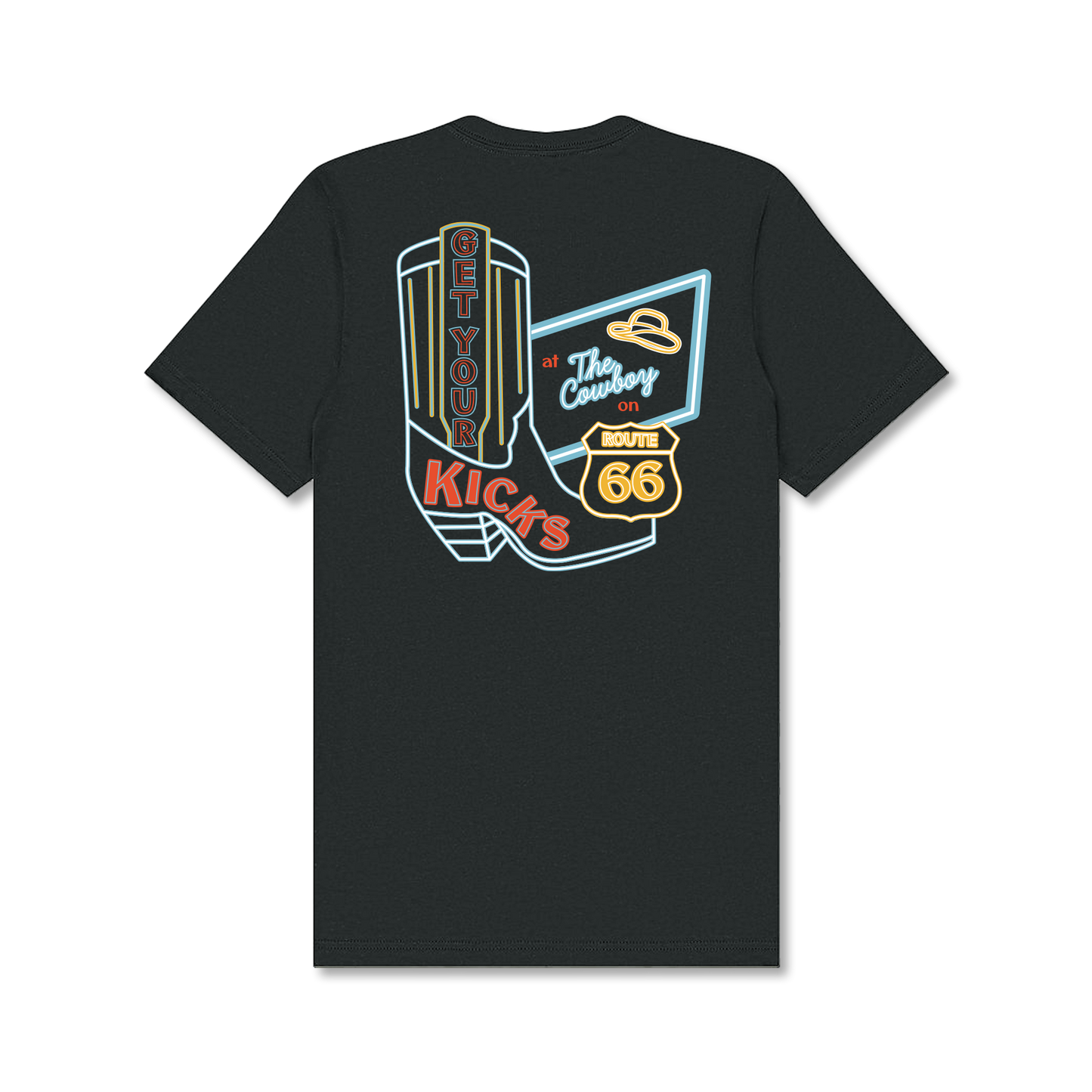 The Cowboy on Route 66 T-Shirt - Dark Grey