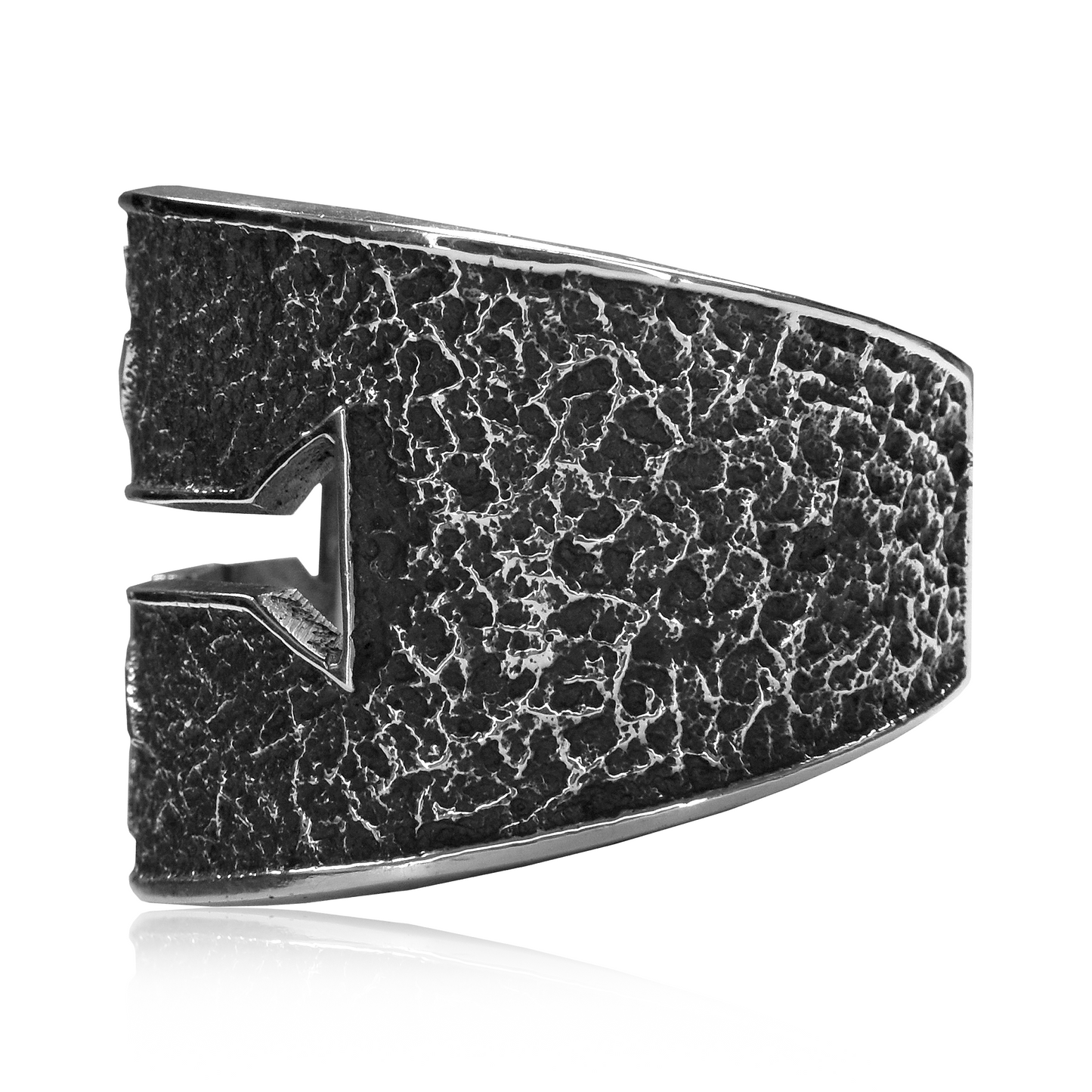 Tufa Cast Dragonfly Cross Sterling Silver Cuff by Aaron Anderson